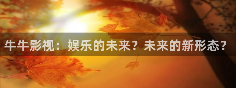 上海麥田：牛牛影視：娛樂的未來？未來的新形態(tài)？